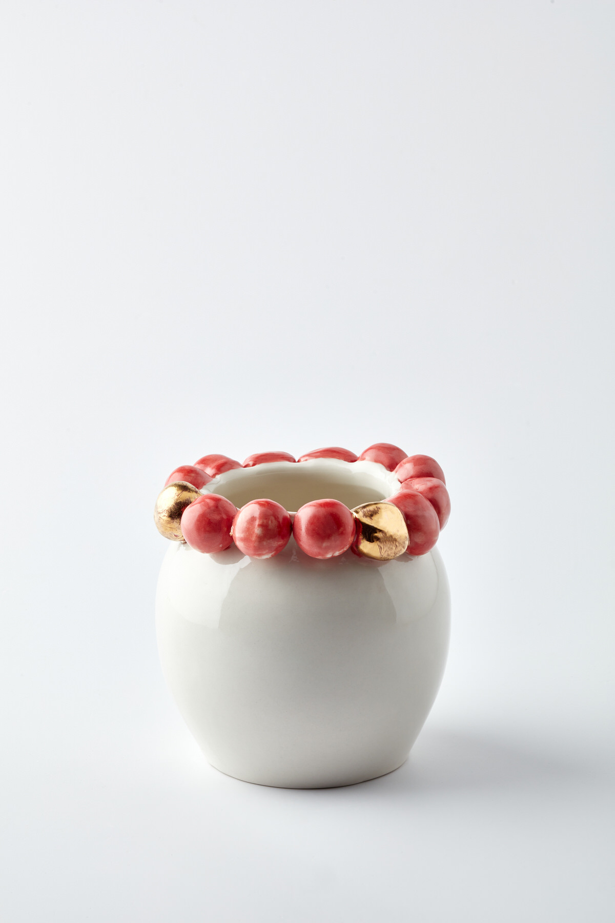 Cosmos Vazo, Gold-Kırmızı, 14 cm 