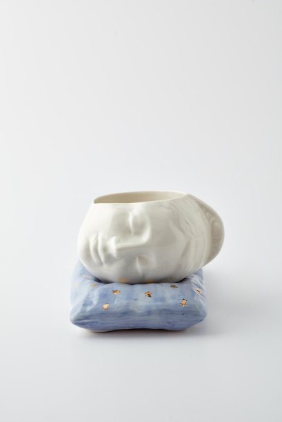 Sleeping Beauty Cup, 380ml & Pillow Set (Salmon)