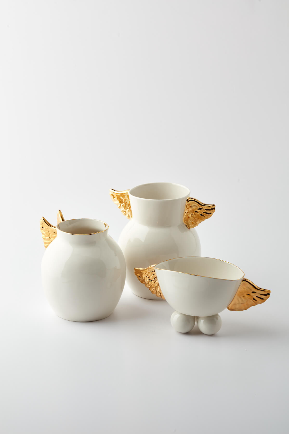 Gold Winged Vase