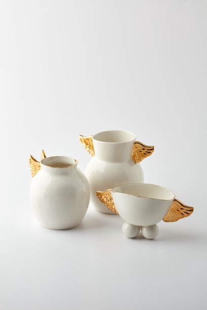 Gold Winged Vase