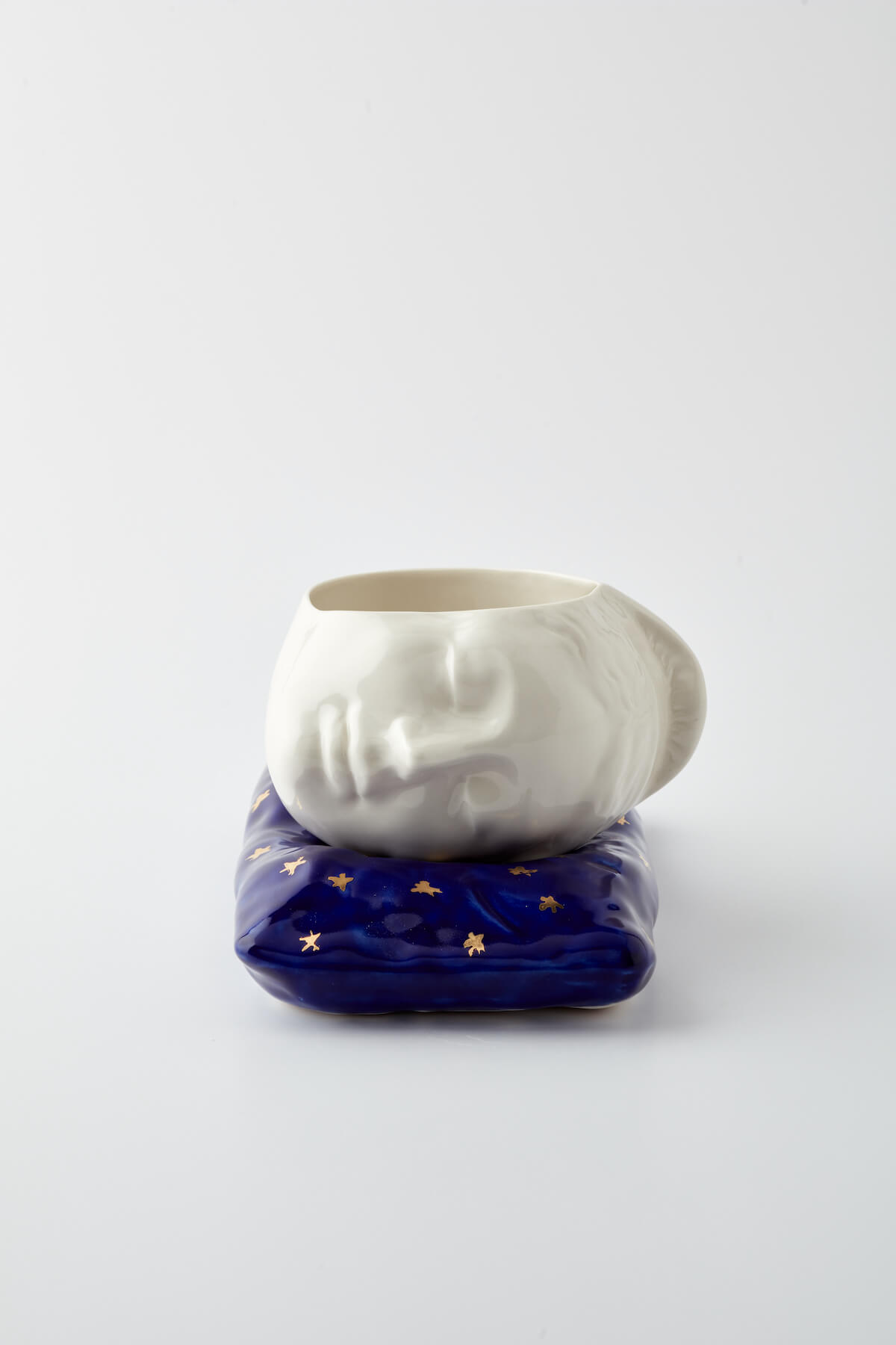 Sleeping Beauty Cup, 380ml & Pillow Set (Dark Blue)