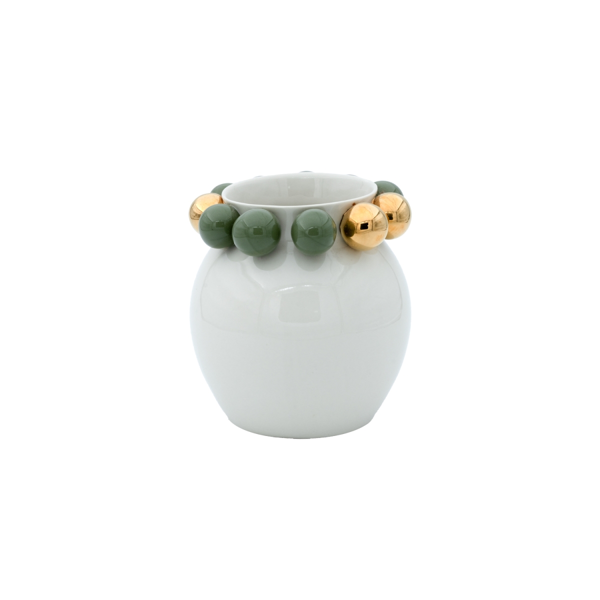 Cosmos Vase, Gold-Green 14 cm