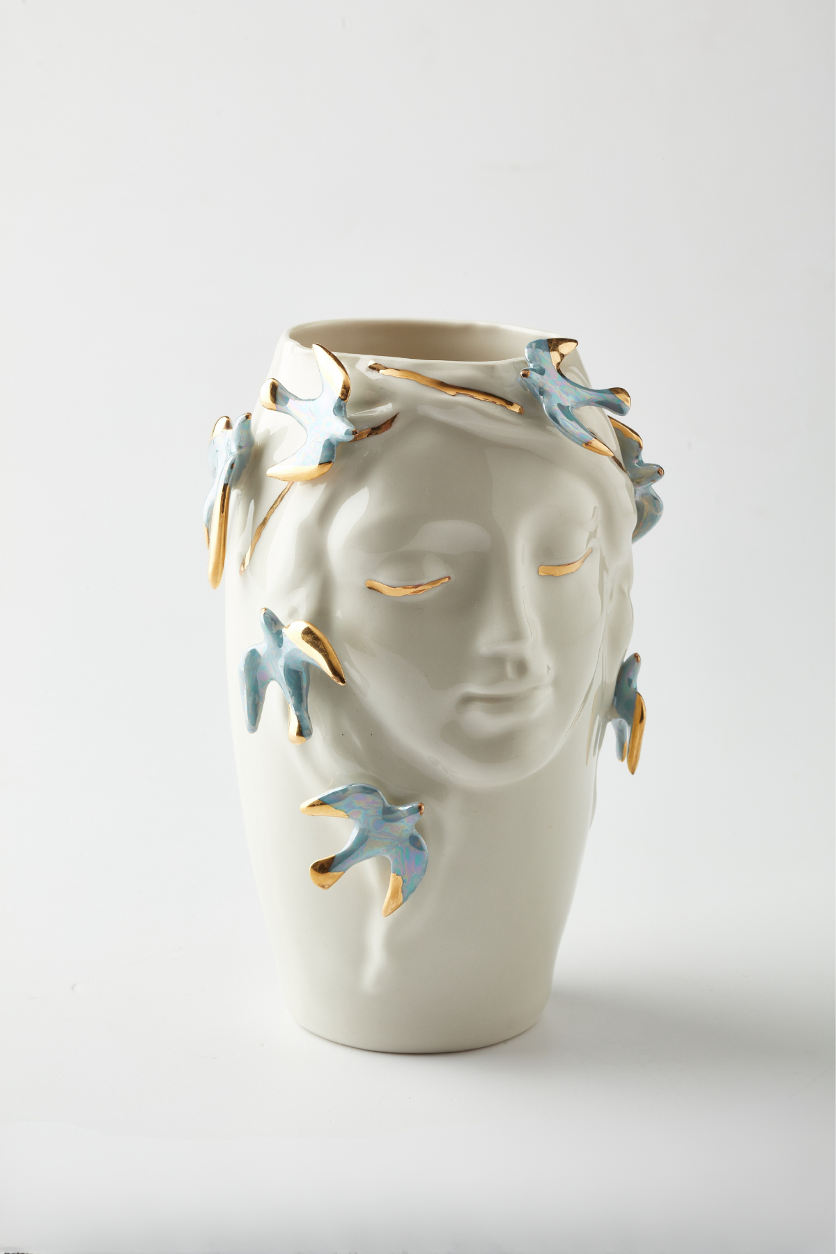 Maji Character Vase Series – Five-Piece Set; Soft Chaos · Second Nature · Blue Whisper · Blue-Winged Quiet Bloom · Purple-Winged Quiet Bloom