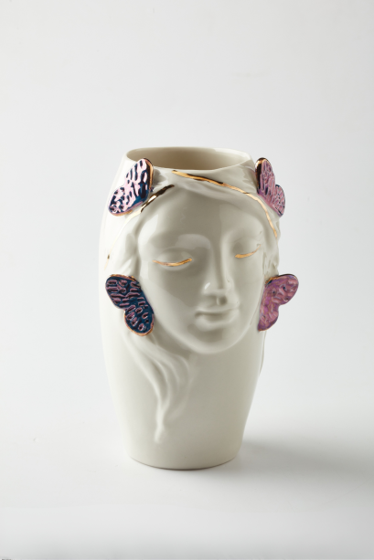 Maji Character Vase Series – Five-Piece Set; Soft Chaos · Second Nature · Blue Whisper · Blue-Winged Quiet Bloom · Purple-Winged Quiet Bloom